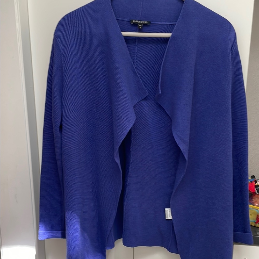Royal blue Open Front Sweater